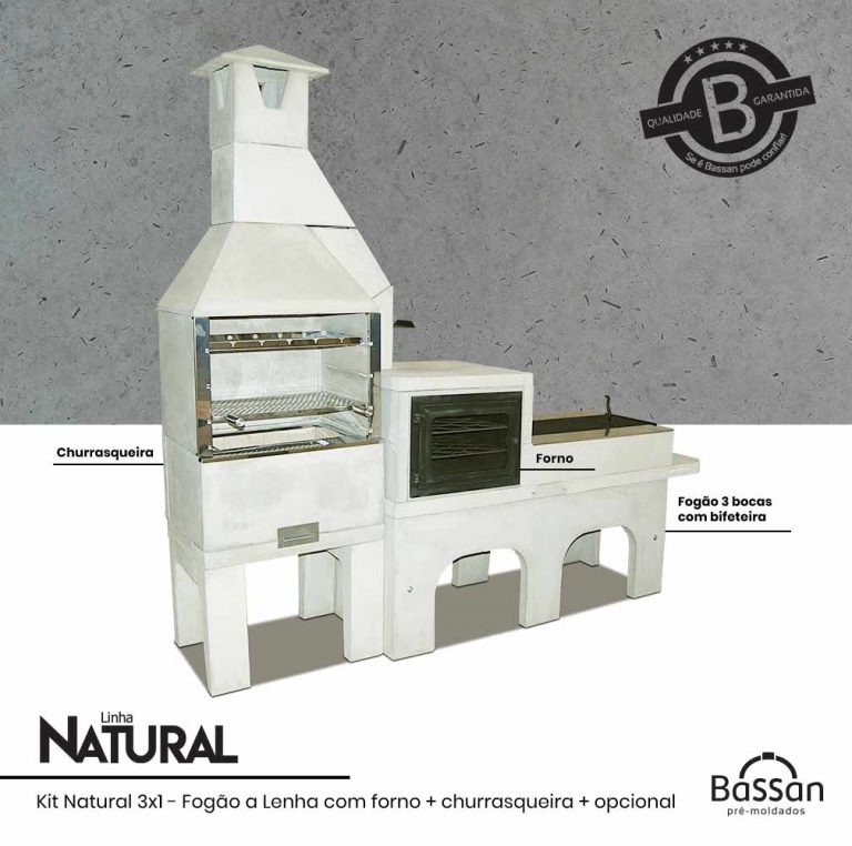 Churrasqueira com Forno e Fogão a Lenha | Bassan